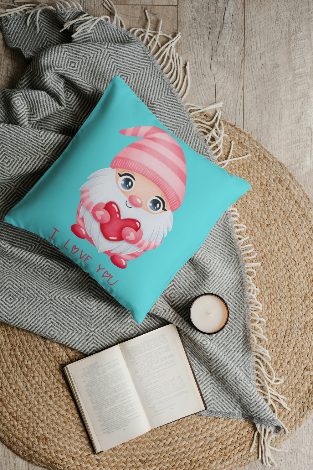 Cute I Love You Couple Cushion Cover - T Bhai
