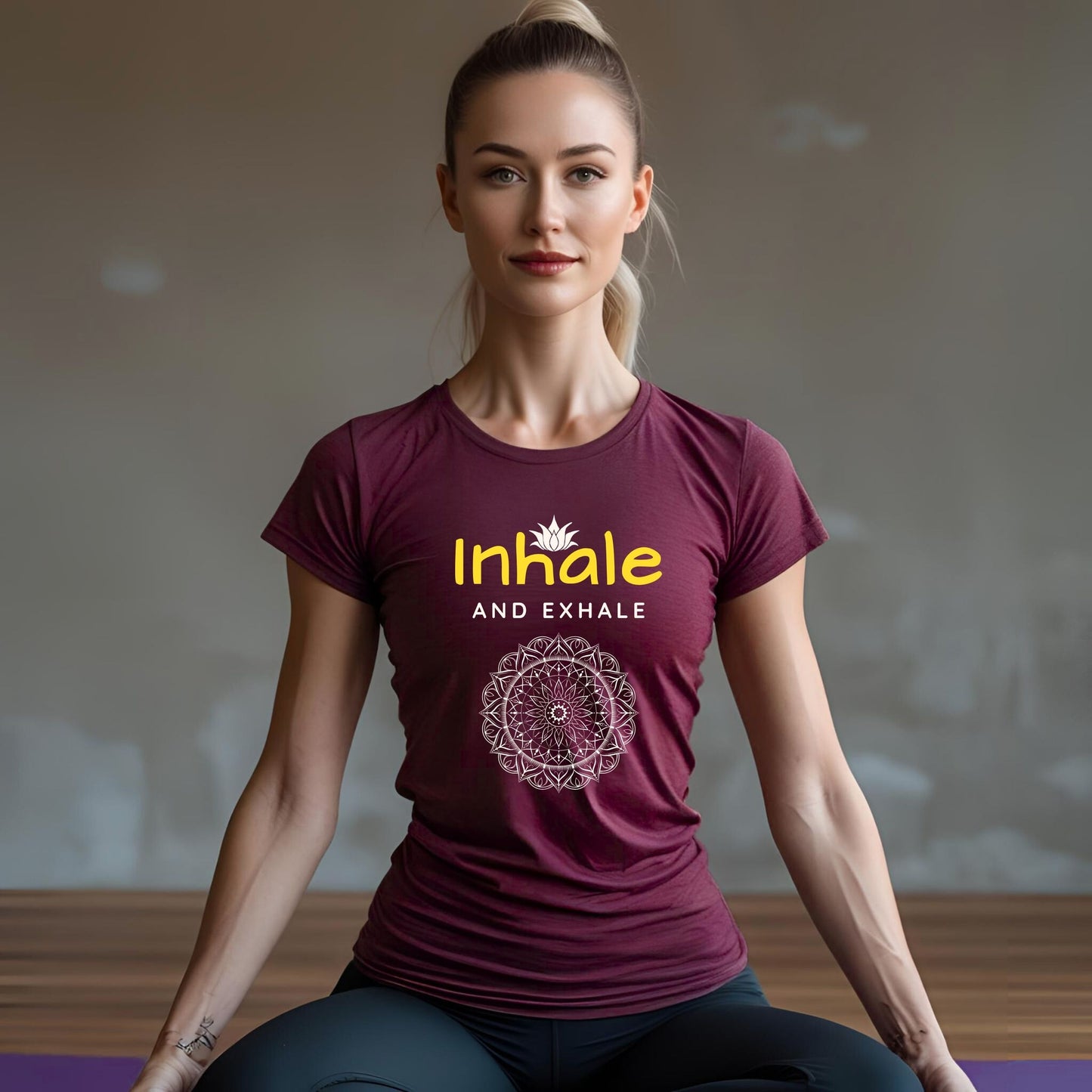 Inhale and Exhale Yoga T-Shirt for Women - T Bhai