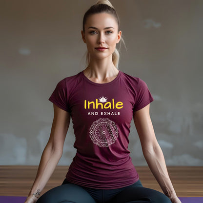 Inhale and Exhale Yoga T-Shirt for Women - T Bhai