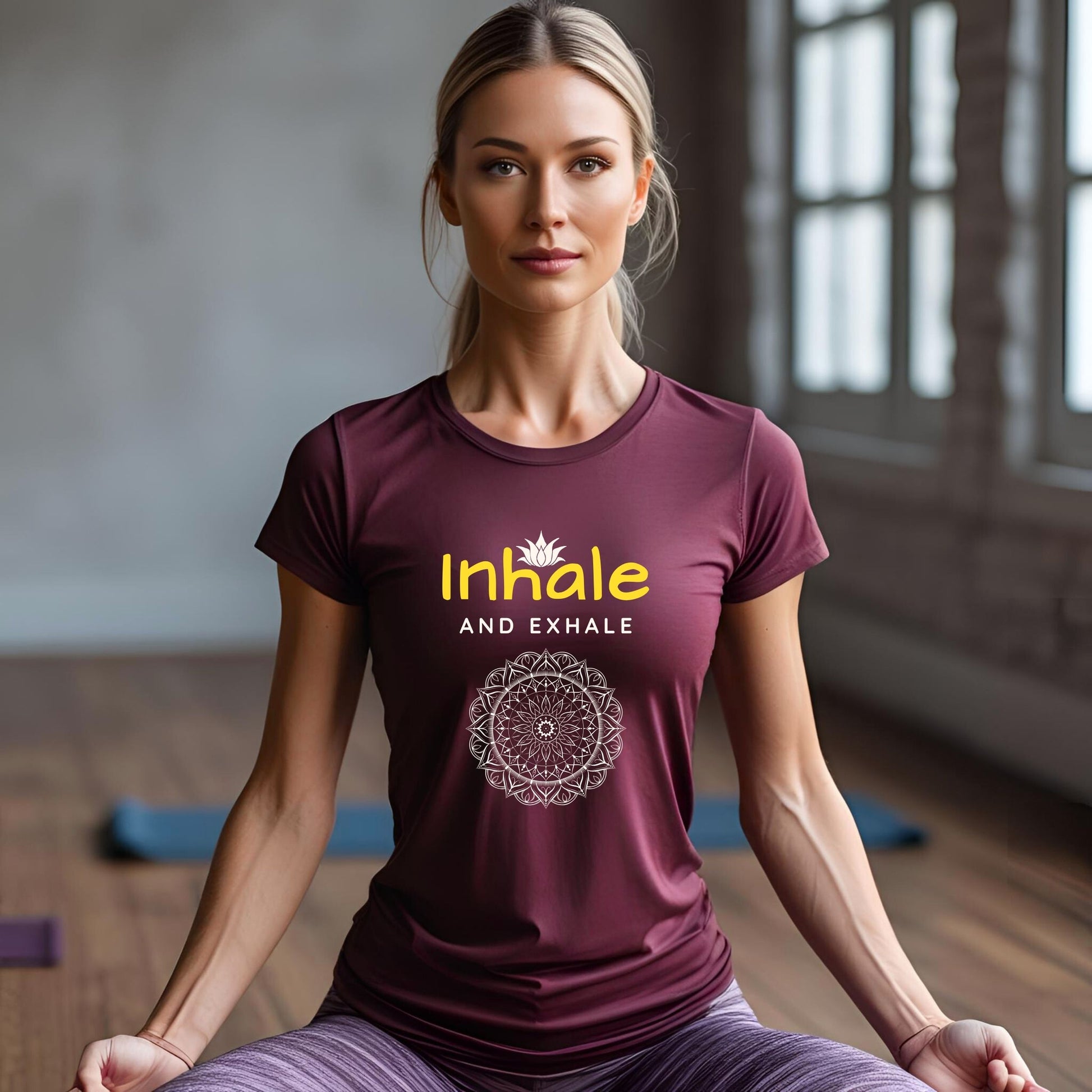 Inhale and Exhale Yoga T-Shirt for Women - T Bhai