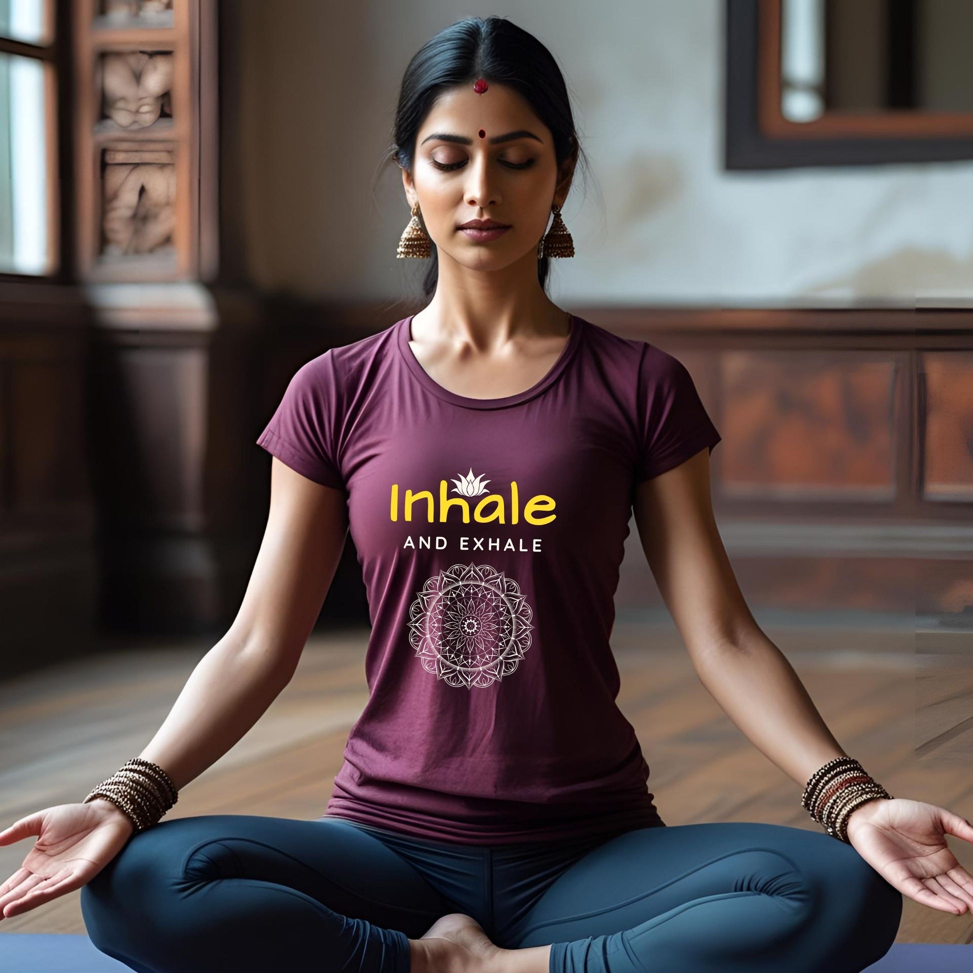Inhale and Exhale Yoga T-Shirt for Women - T Bhai