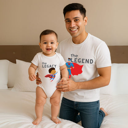 The Legend and the Legacy Twinning T-Shirts for Father & Son - T Bhai