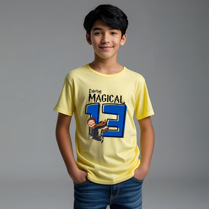Entering Magical Thirteen | 13th Birthday Harry Potter Theme T-Shirt - T Bhai