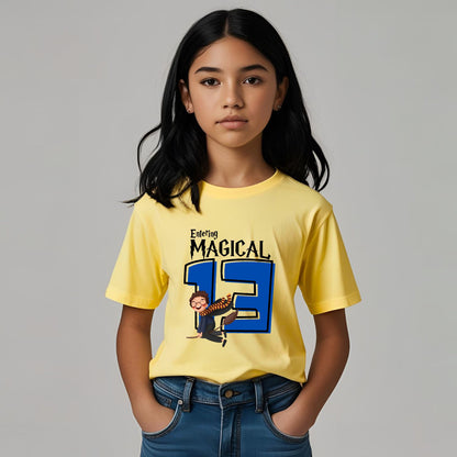 Entering Magical Thirteen | 13th Birthday Harry Potter Theme T-Shirt - T Bhai