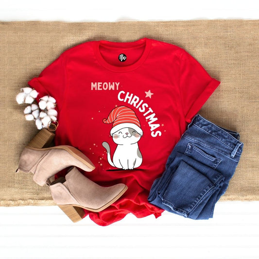Meowy Christmas T-Shirts for All - T Bhai