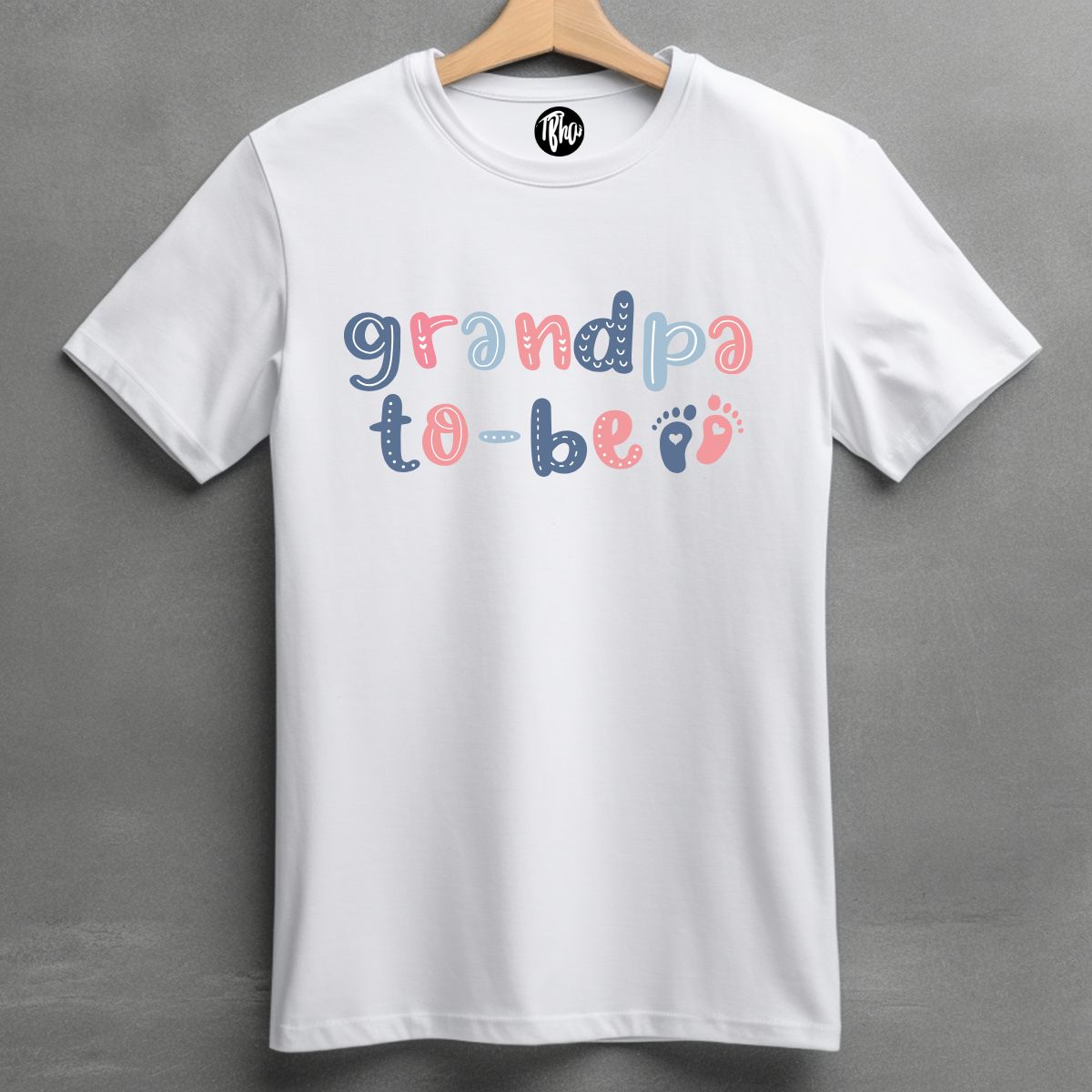 Grandma Grandpa To Be & Other Personalized Text Based Baby Announcement T-Shirts - T Bhai