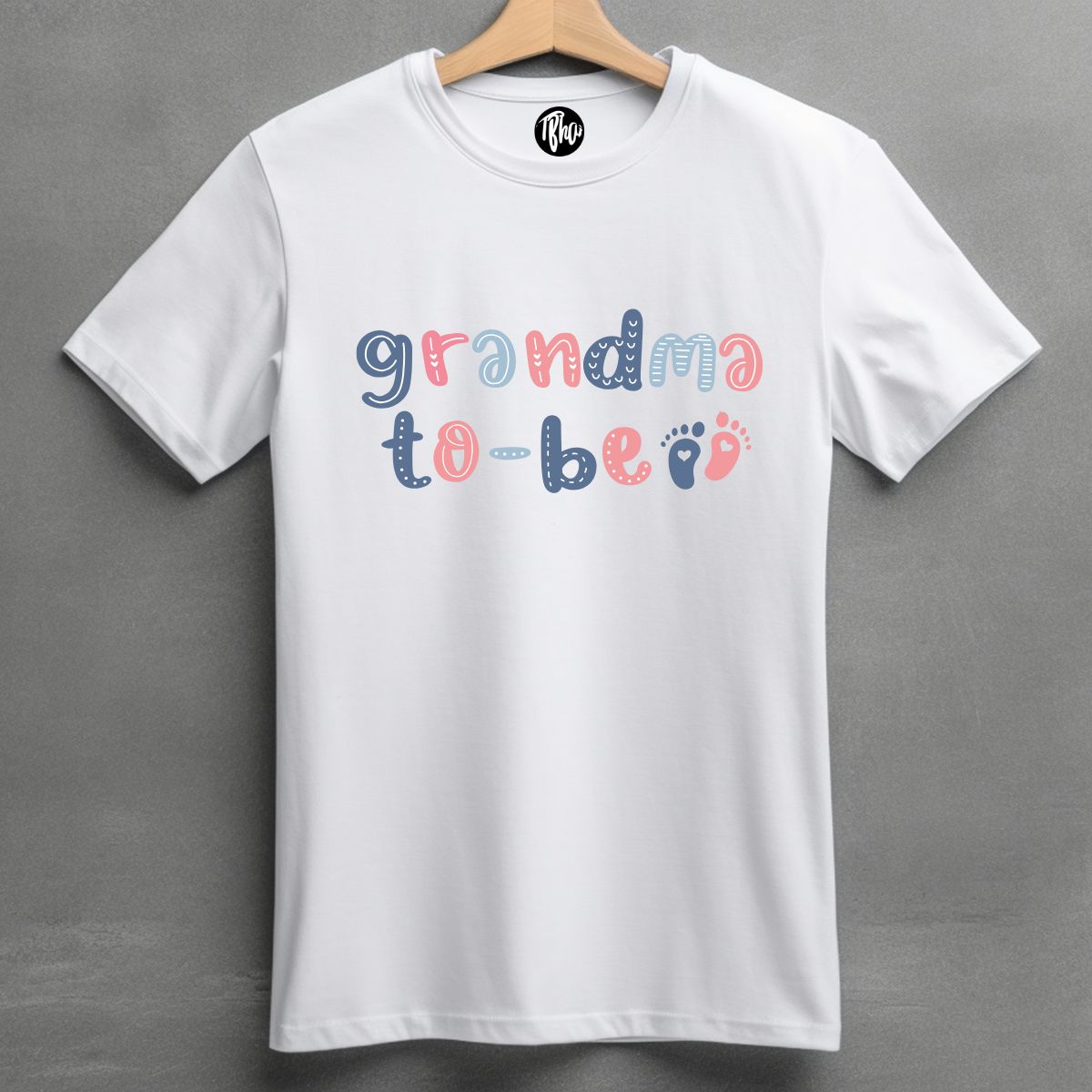 Grandma Grandpa To Be & Other Personalized Text Based Baby Announcement T-Shirts - T Bhai