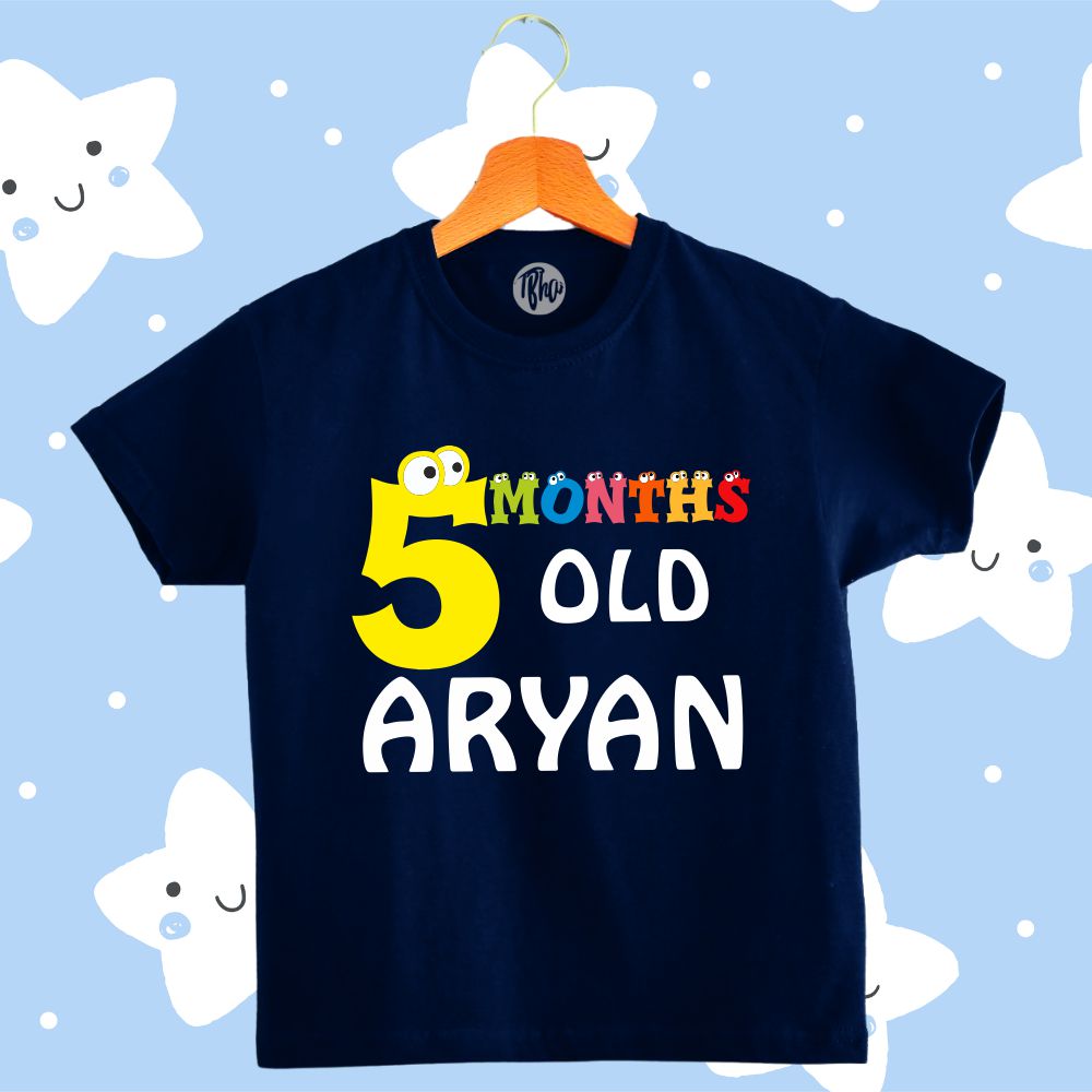 Personalized Monthly Birthday T-Shirt for Babies | 0-9 Months - T Bhai