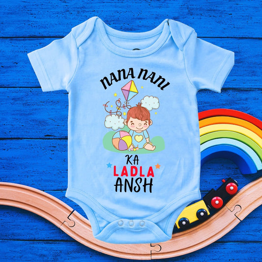 Nana Nani Ka Ladla Customised Onesie for Baby Boys - T Bhai