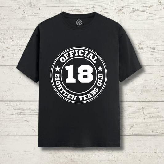 Official Eighteen Year Old | 18th Birthday Steel Grey T-Shirt