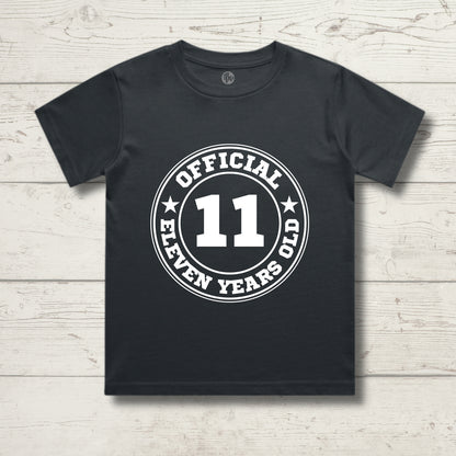 Official Eleven Year Old | 11th Birthday Steel Grey T-Shirt