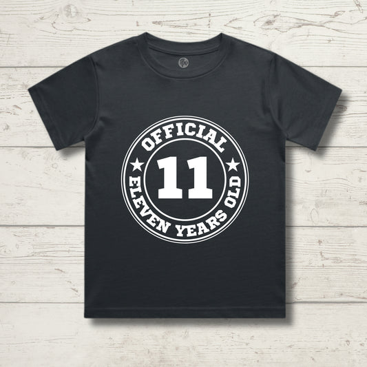 Official Eleven Year Old | 11th Birthday Steel Grey T-Shirt