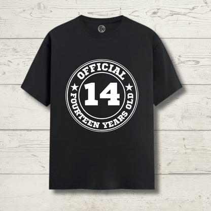 Official Fourteen Year Old | 14th Birthday Steel Grey T-Shirt