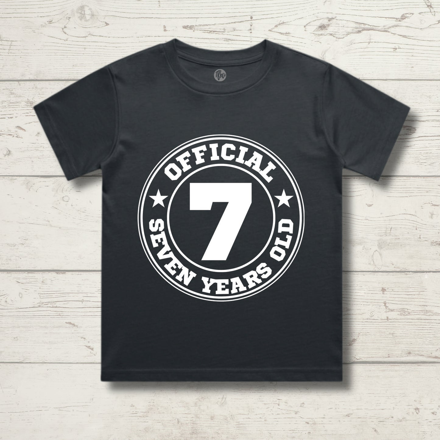 Official Seven Year Old 7th Birthday Steel Grey T-Shirt