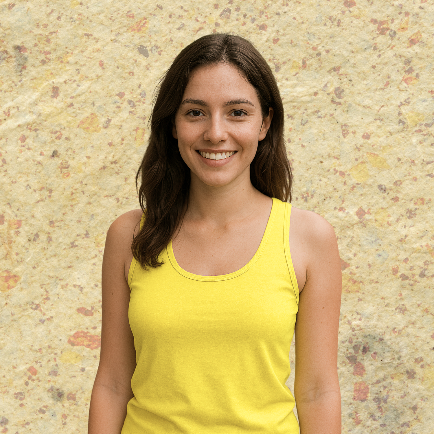 Women's Plain Tank Top Yellow - T Bhai