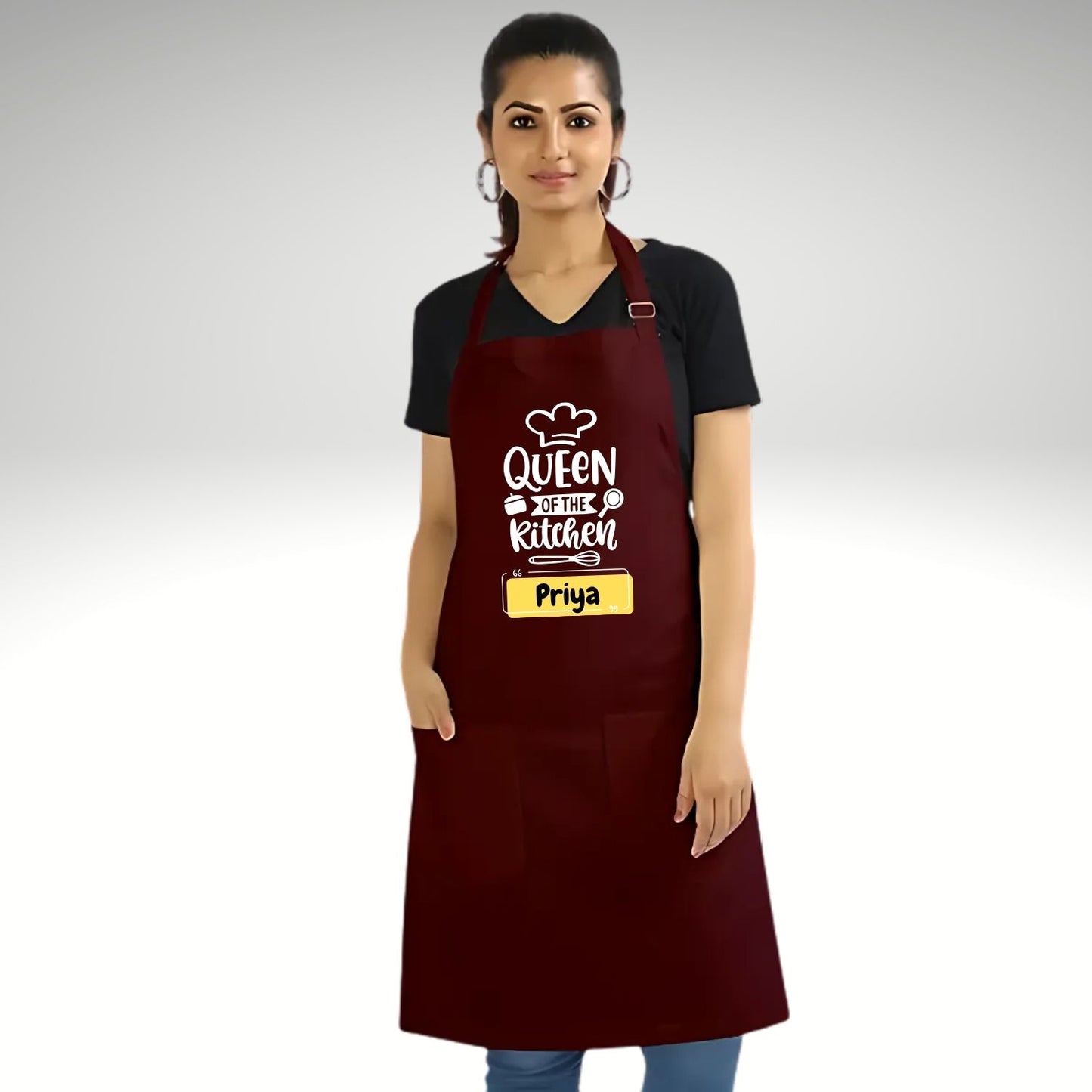 Queen of the Kitchen Personalized Apron | Ideal Homemaker Birthday Gift - T Bhai