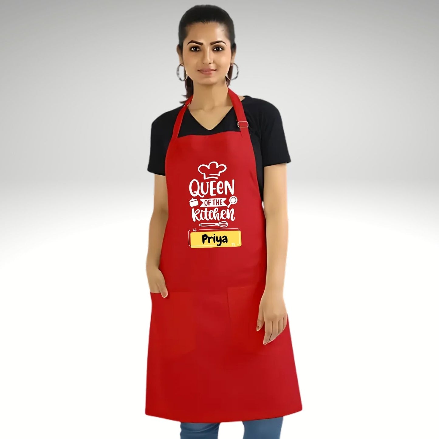 Queen of the Kitchen Personalized Apron | Ideal Homemaker Birthday Gift - T Bhai