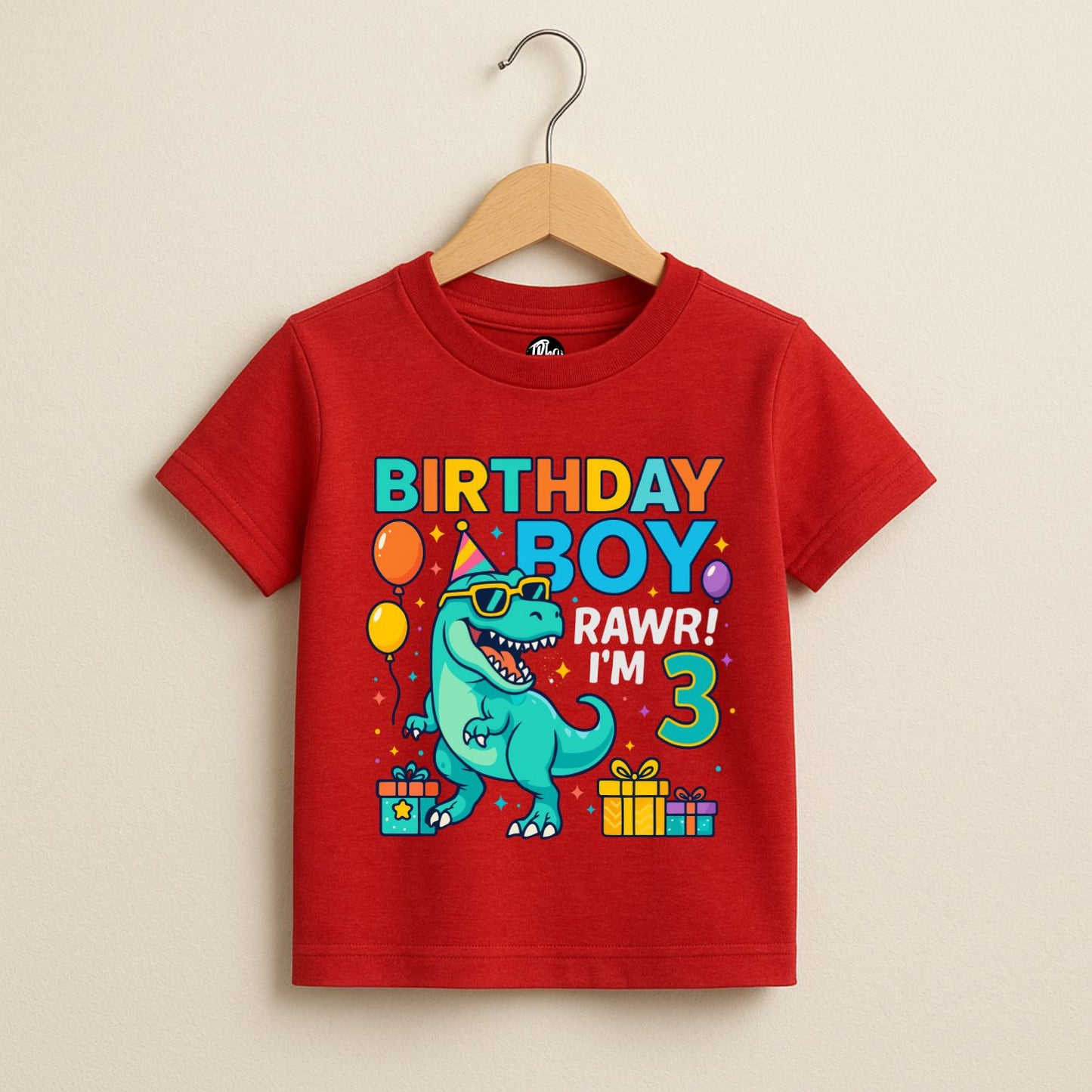 RAWR I'm 3 | Dino Theme 3rd Birthday T-Shirt for Birthday Boy