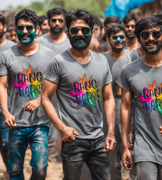 Rang Barse Colorful Holi T-Shirt for Kids - T Bhai