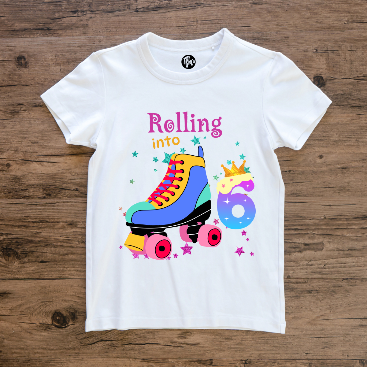 Rolling into 6 | Sixth Birthday T-Shirt | Ideal for Skate Lovers - T Bhai