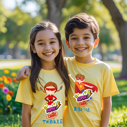 Cuteness in My Superpower Personalized T-Shirts for Girls - T Bhai