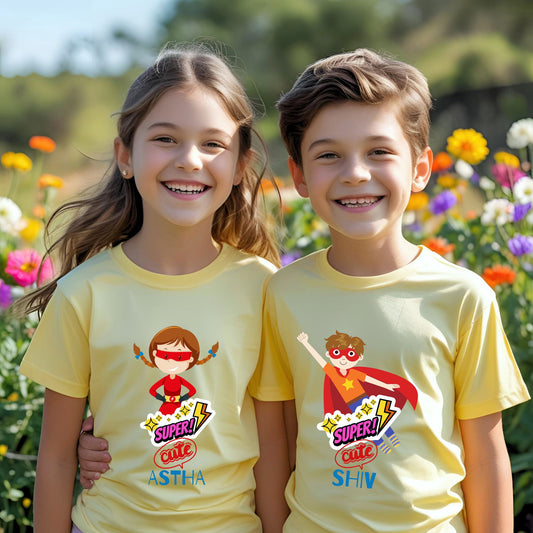 Cuteness in My Superpower Personalized T-Shirts for Girls - T Bhai