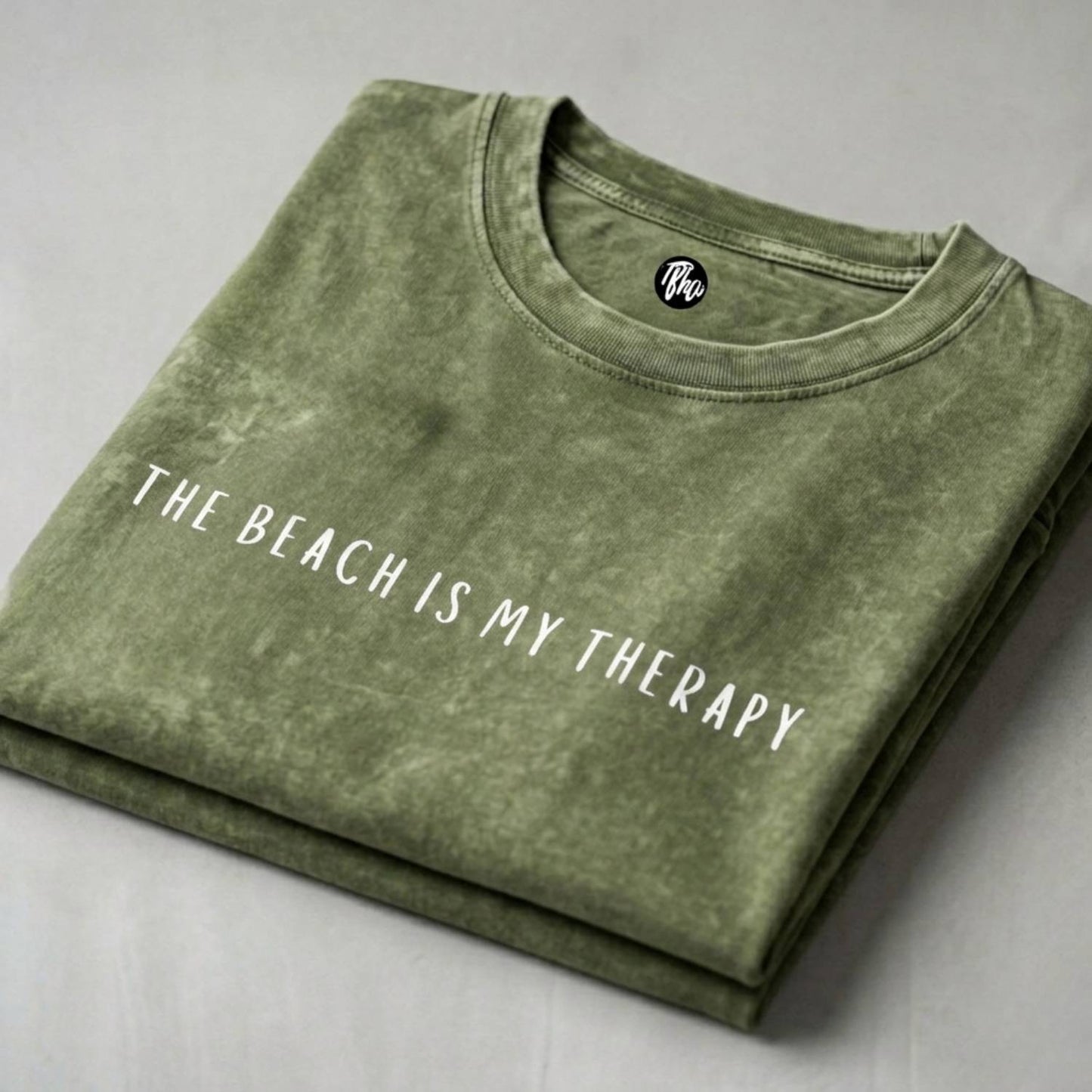 The Beach is My Therapy Acid Wash Oversized T-Shirt