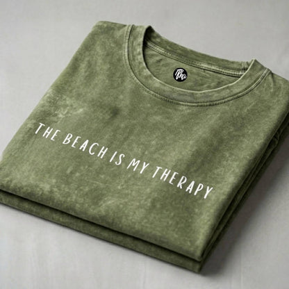 The Beach is My Therapy Acid Wash Oversized T-Shirt