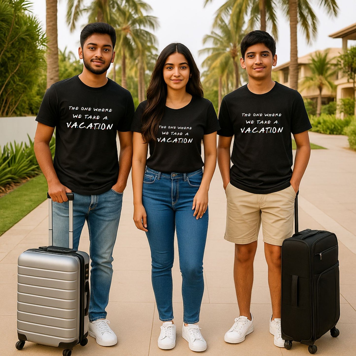 F.R.I.E.N.D.S Theme Vacation T-Shirts by TBhai