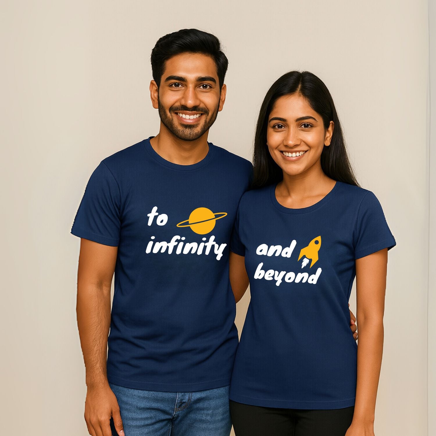 To Infinity & Beyond Couple T-Shirt - T Bhai
