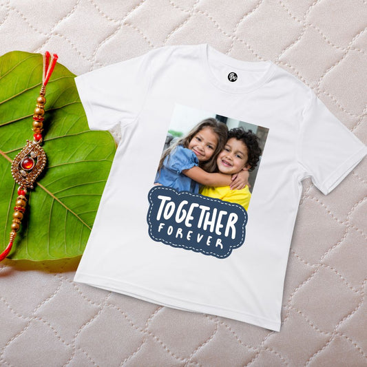 Customized Together Forever Sibling T-shirts with Photo Print - T Bhai