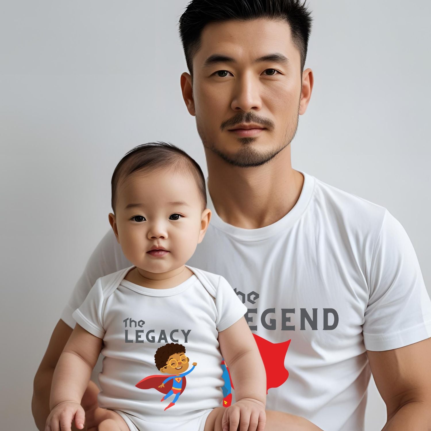 The Legend and the Legacy Twinning T-Shirts for Father & Son - T Bhai