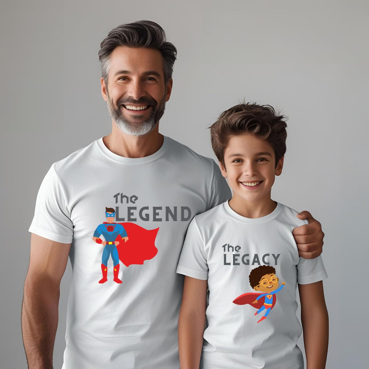 The Legend and the Legacy Twinning T-Shirts for Father & Son - T Bhai