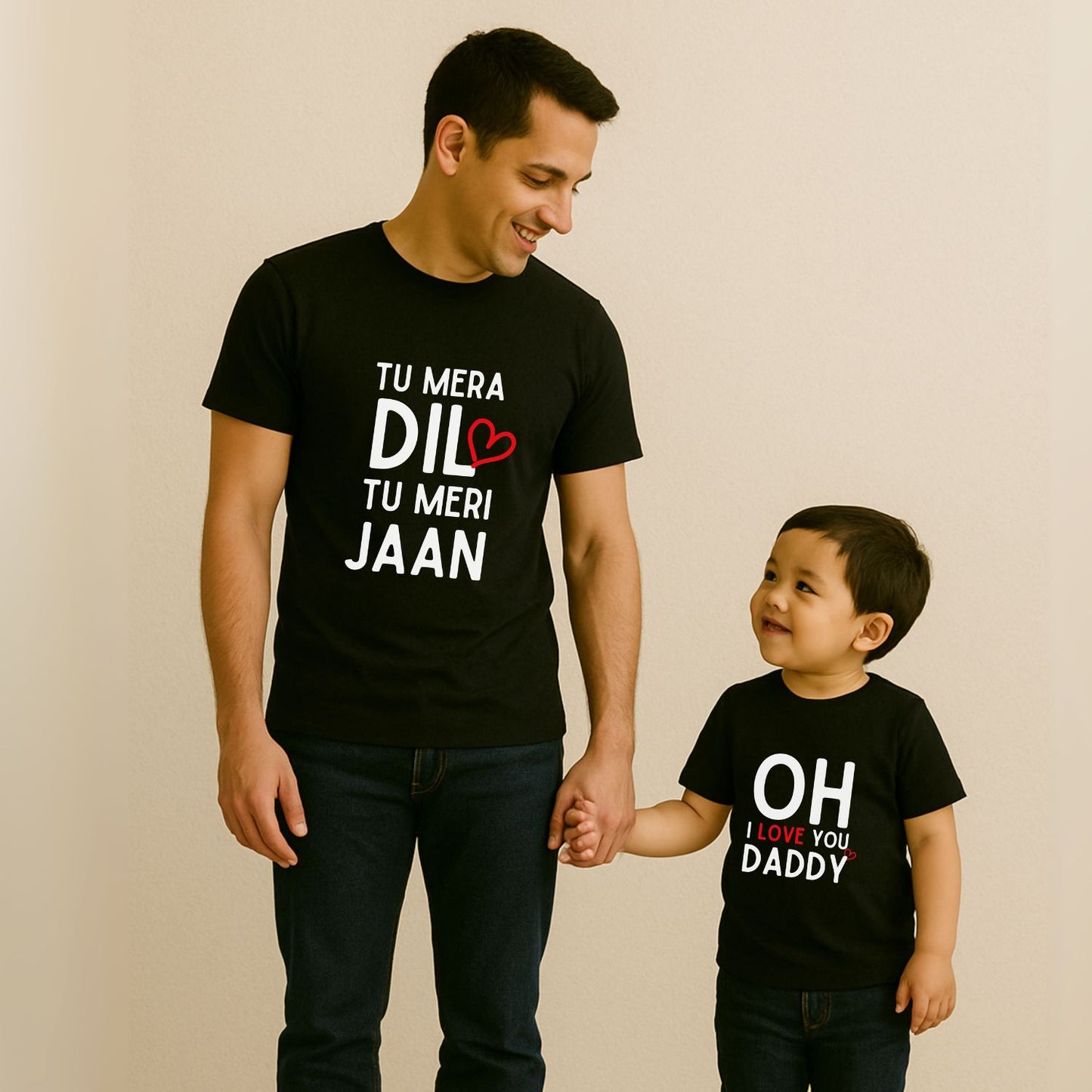 Tu Mera Dil Tu Meri Jaan Twinning T-Shirts for Father Son / Father Daughter