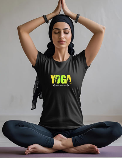 Yoga Mind Body and Soul T-Shirt for Women - T Bhai