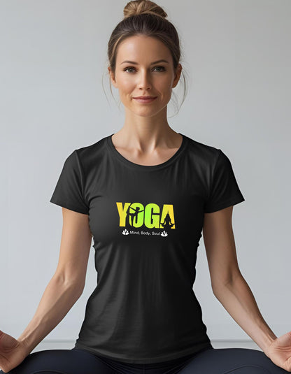 Yoga Mind Body and Soul T-Shirt for Women - T Bhai