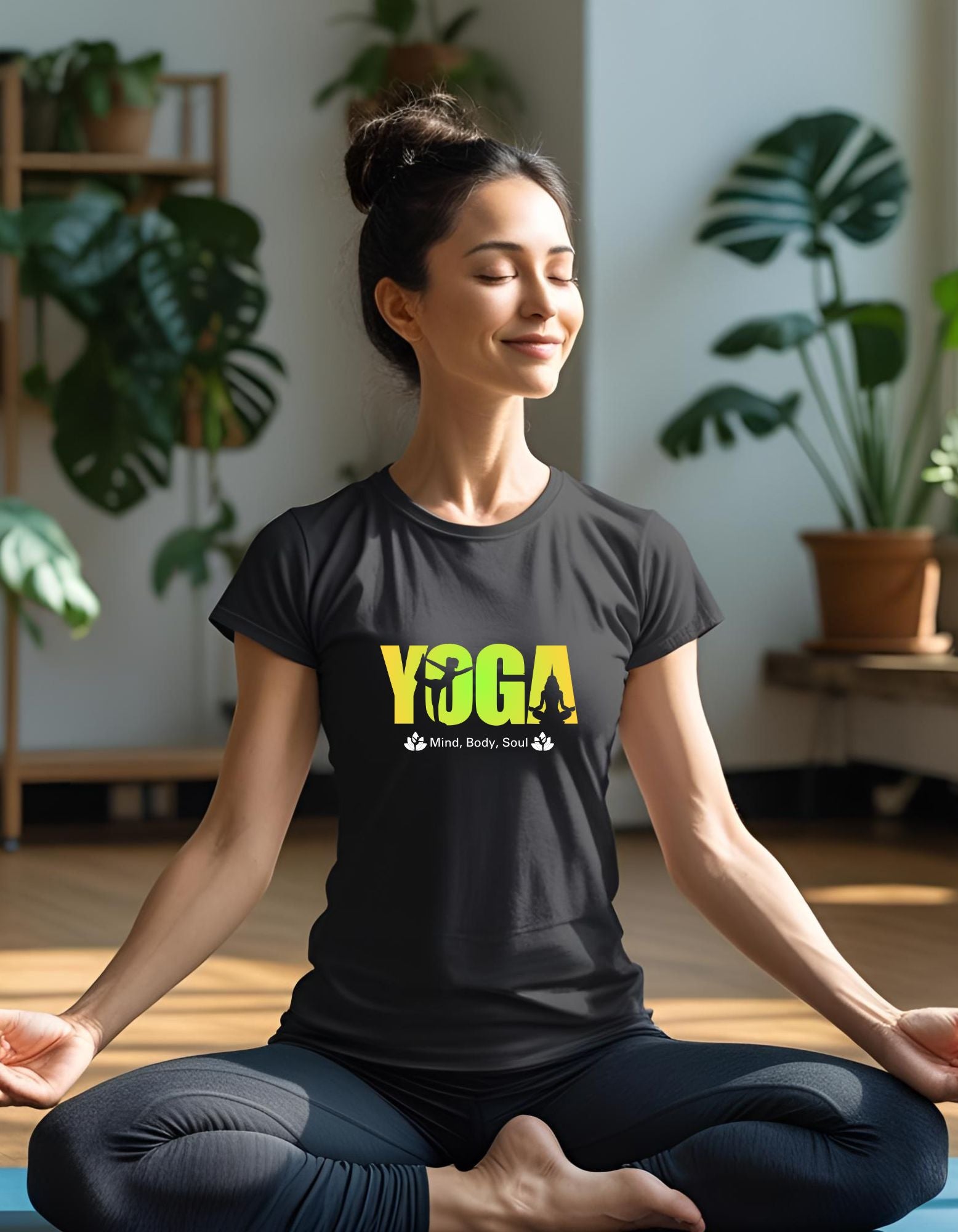 Yoga Mind Body and Soul T-Shirt for Women - T Bhai