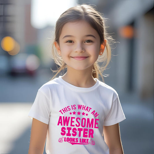 Awesome Sister T-Shirt | Birthday Gift | Rakhi Gift - T Bhai