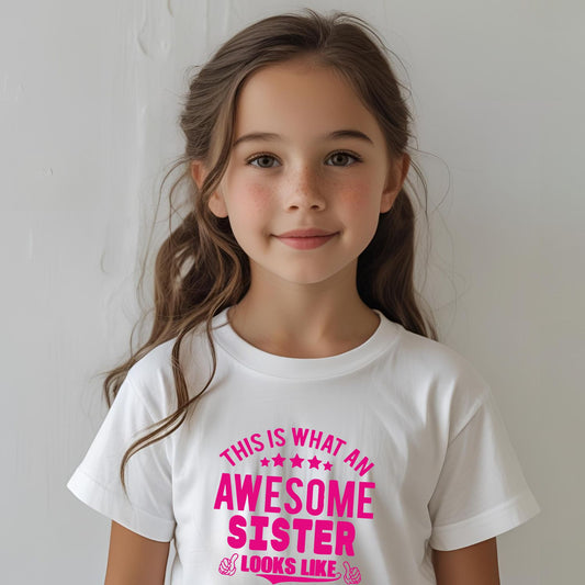 Awesome Sister T-Shirt | Birthday Gift | Rakhi Gift - T Bhai