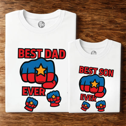 Best Dad Ever and Best Son Ever Twinning Father Son T-Shirts - T Bhai