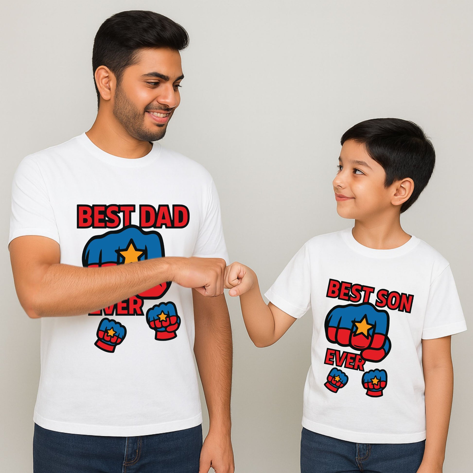 Best Dad Ever and Best Son Ever Twinning Father Son T-Shirts - T Bhai