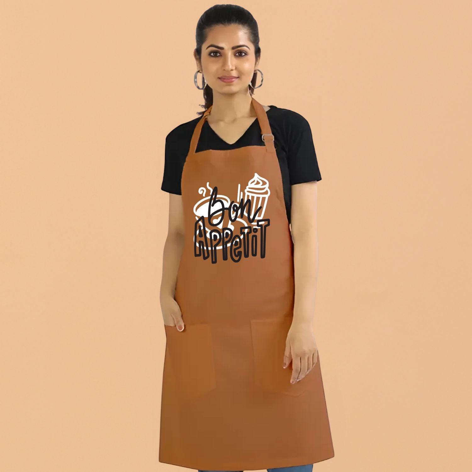 Bon Appetit Kitchen Apron – Trendy Cooking & Baking Apron for Men and Women - T Bhai