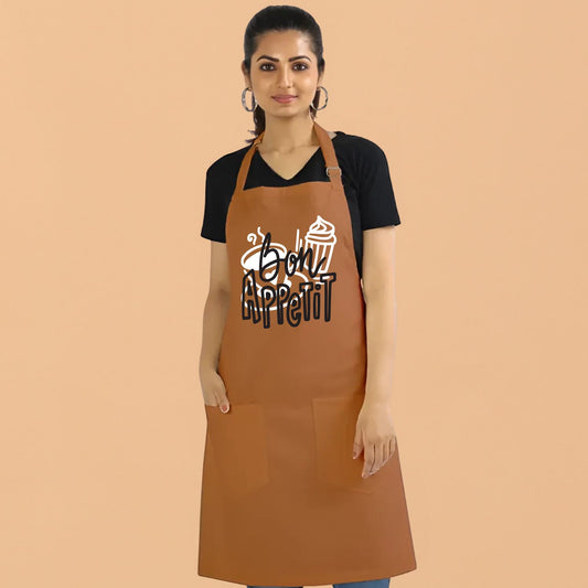 Bon Appetit Kitchen Apron – Trendy Cooking & Baking Apron for Men and Women - T Bhai