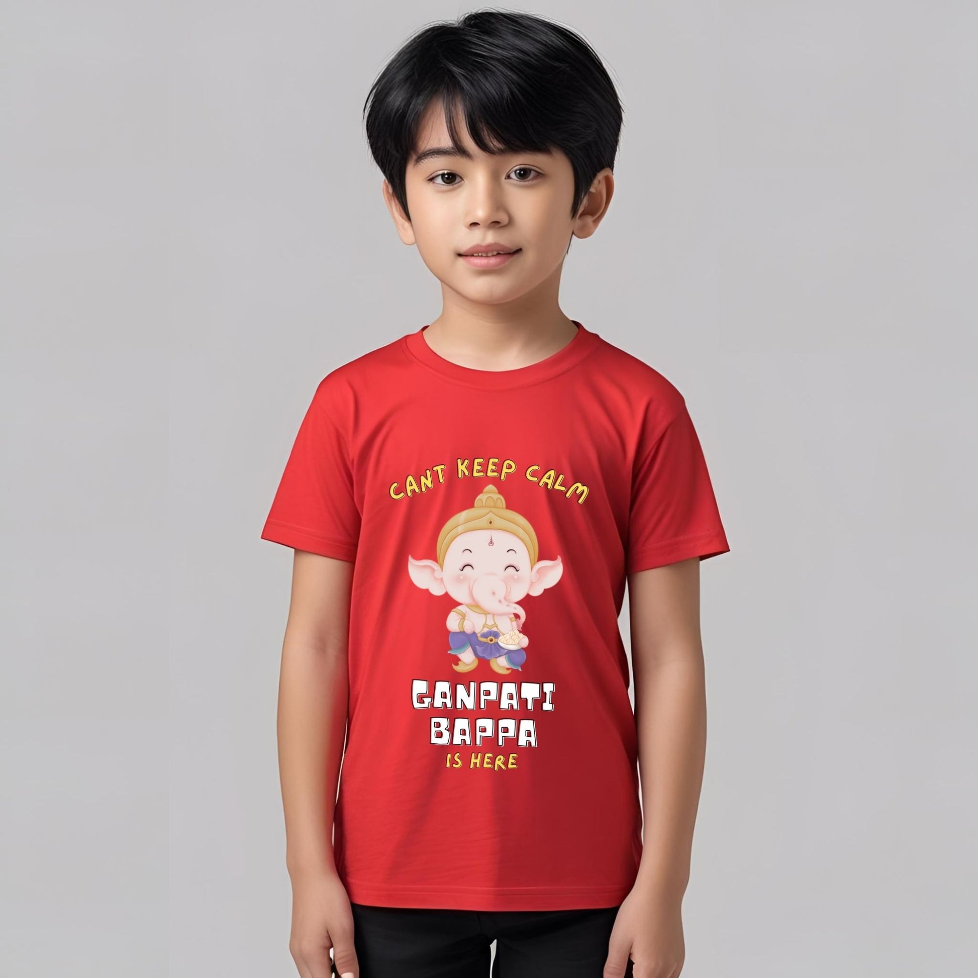 Can't Keep Calm Ganpati Bappa is here | Ganesh Festival T-Shirts for All - T Bhai