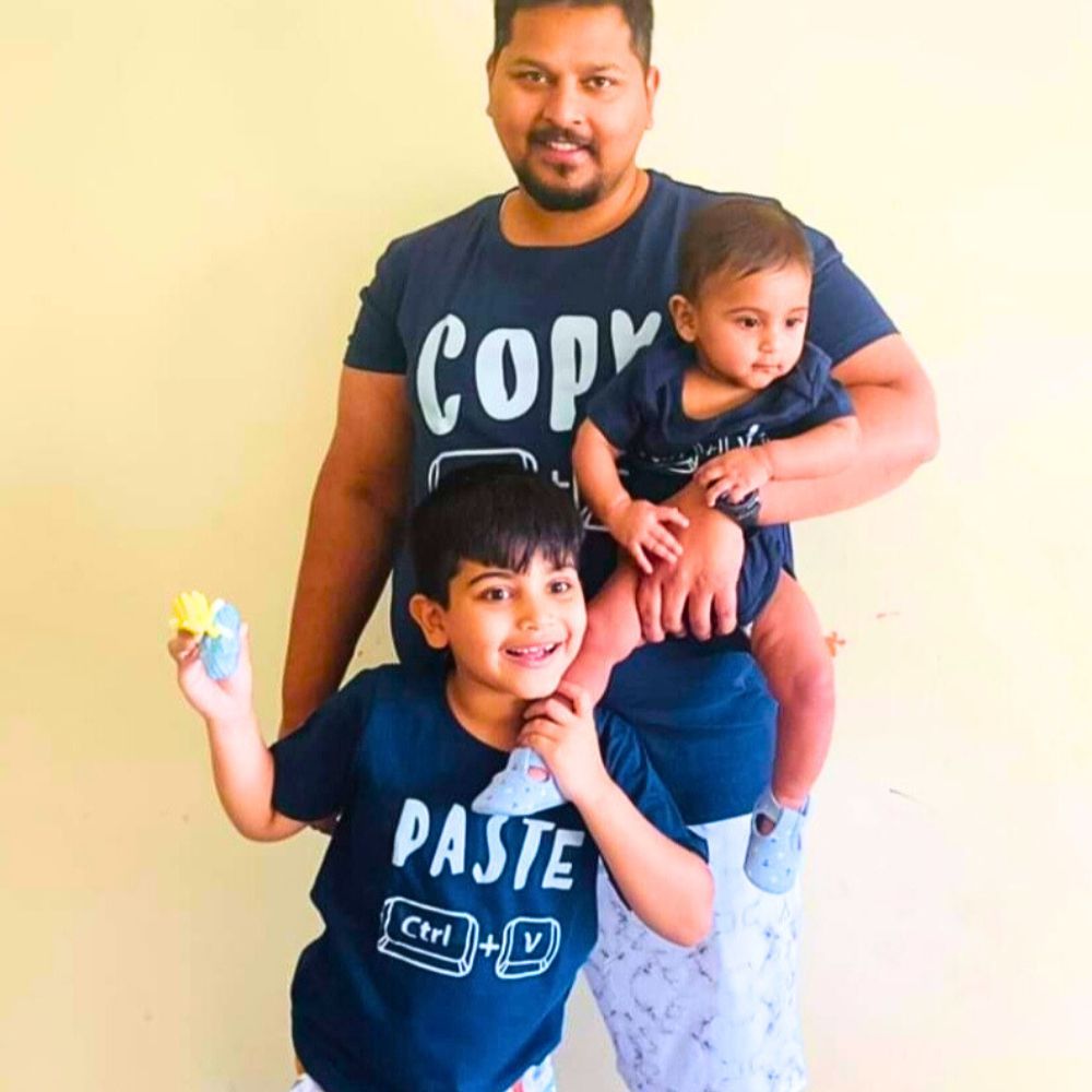 Customer shared picture of Copy Paste Ctrl C Ctrl V Matching Father Son and Father Daughter Combo T-Shirts by TBhai