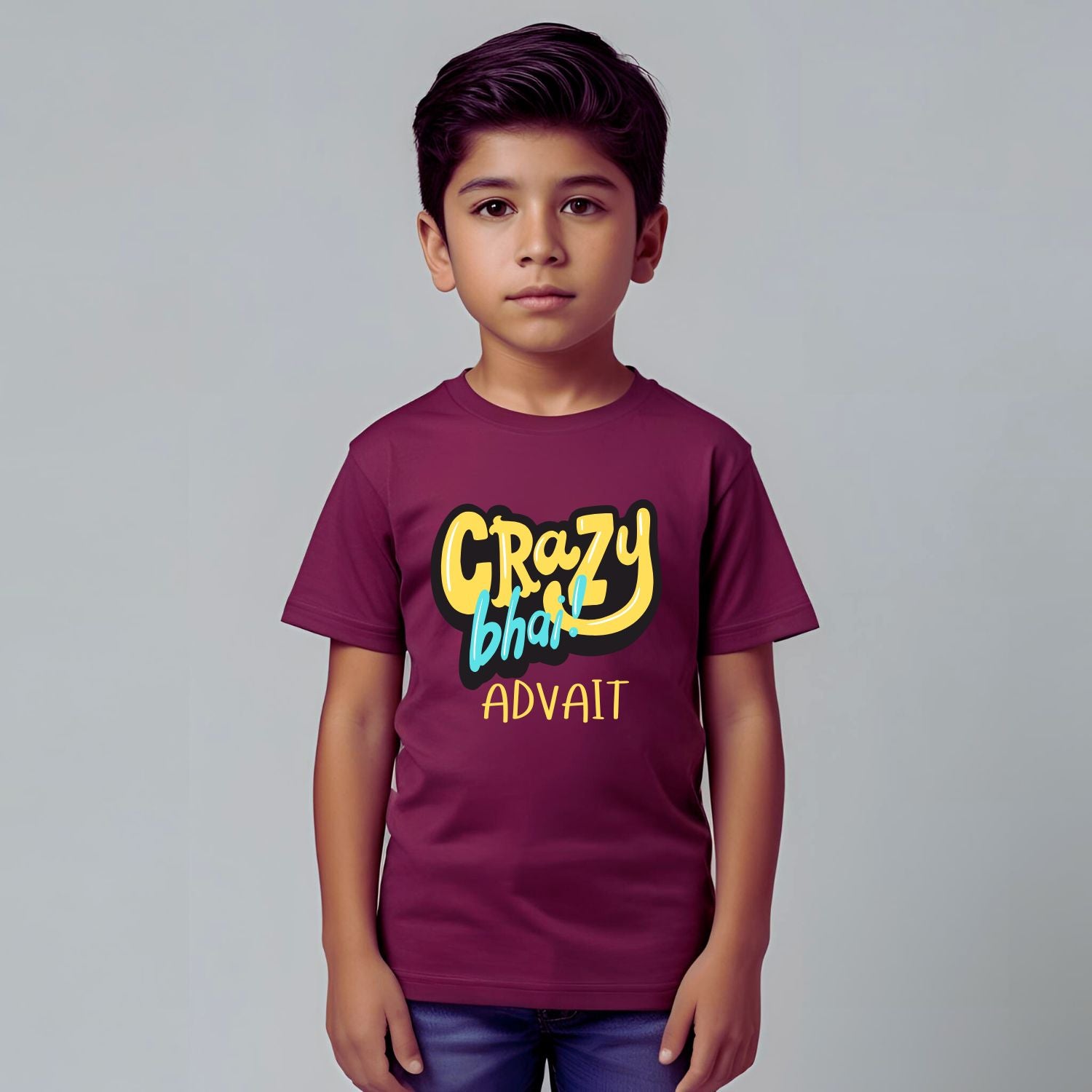 Crazy Bhai Customized T-Shirts for Brothers - T Bhai