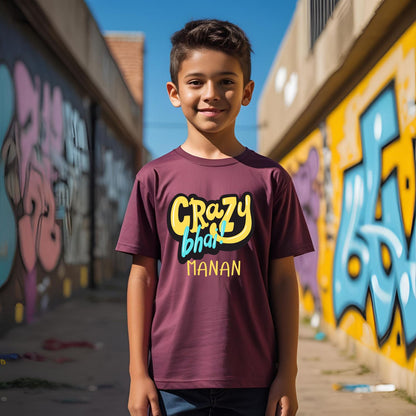 Crazy Bhai Customized T-Shirts for Brothers - T Bhai