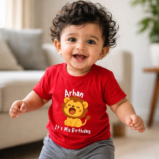 It’s My Birthday Personalized Jungle Theme T-Shirt for Boys & Girls