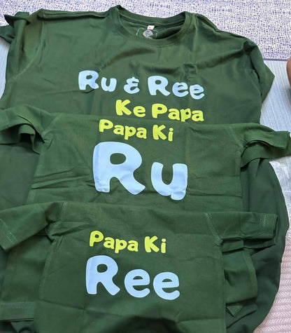 Papa Ki Beti Custom Father and Daughter Matching T-Shirt - T Bhai