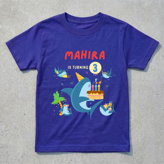 Personalized Sharky Birthday T-Shirts